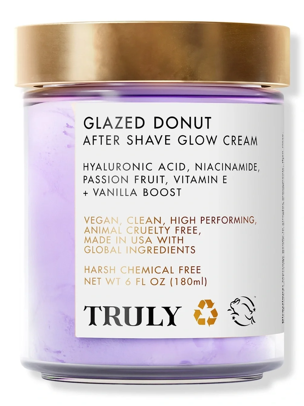 TRULY Glazed Donut After Shave Glow Cream — Lavender & Gold
